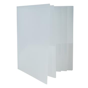 JAM Paper Heavy Duty Plastic Multi-Pocket Folders, 10 Pocket Organizer, Clear, 2/PK