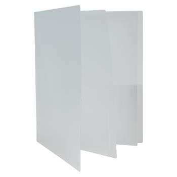 JAM Paper Heavy Duty Plastic Multi-Pocket Folders, 6 Pocket Organizer, Clear, 2/PK
