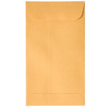 JAM Paper #5.5 Coin Recycled Business Envelopes with Peel and Seal Closure, 3 1/8&quot; x 5 1/2&quot;, Brown Kraft Manila, 100/BX