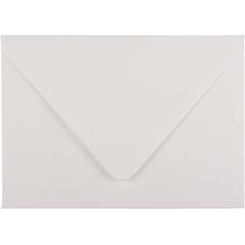 JAM Paper A7 Invitation Envelopes with Euro Flap, 5 1/4&quot; x 7 1/4&quot;, White, 25/PK