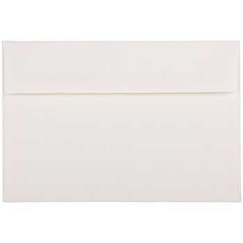 JAM Paper A8 Strathmore Invitation Envelopes, 5 1/2&quot; x 8 1/8&quot;, Bright White Linen, 50/PK