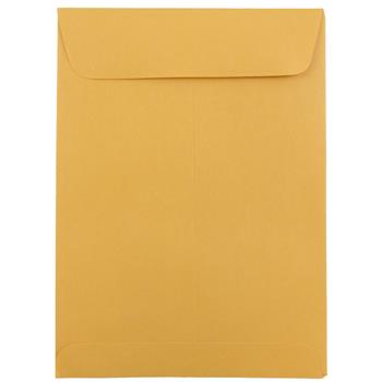 JAM Paper Open End Catalog Recycled Envelopes, 5 1/2&quot; x 7 1/2&quot;, Brown Kraft Manila, 50/BX