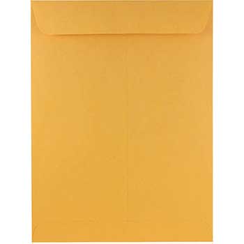 JAM Paper Open End Catalog Premium Envelopes, 9&quot; x 12&quot;, Brown Kraft Manila, 100/CT