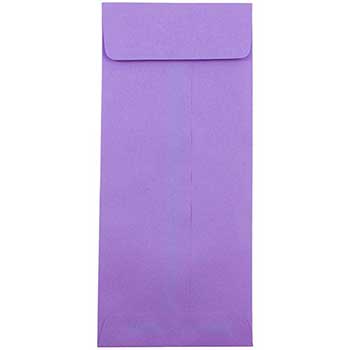JAM Paper Policy Business Colored Envelopes, #12, 4 3/4&quot; x 11&quot;, Violet Purple Recycled, 50/BX