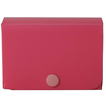 JAM Paper Plastic Snap Card Case, Pink