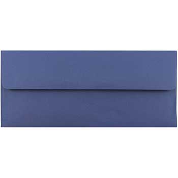 JAM Paper Business Premium Envelopes, #10, 4 1/8&quot; x 9 1/2&quot;, Presidential Blue, 50/BX