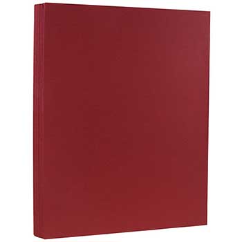 JAM Paper Colored Matte Paper, 28 lb, 8.5&quot; x 11&quot;, Dark Red, 500 Sheets/Ream