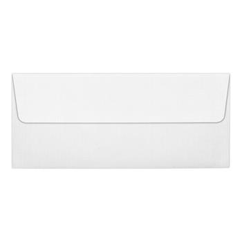 JAM Paper #10 Square Flap Envelopes, 80 lb, 11 in x 16-19/20 in, White Linen, 250/Carton