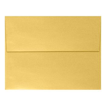 JAM Paper A4 Invitation Envelopes, 80 lb, 4-1/4 in x 6-1/4 in, Gold Metallic, 250/Carton
