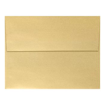 JAM Paper A4 Invitation Envelopes, 80 lb, 4-1/4 in x 6-1/4 in, Blonde Metallic, 1000/Case