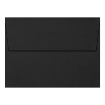 JAM Paper A7 Invitation Envelopes, 80 lb, 5-1/4 in x 7-1/4 in, Black Linen, 250/Carton