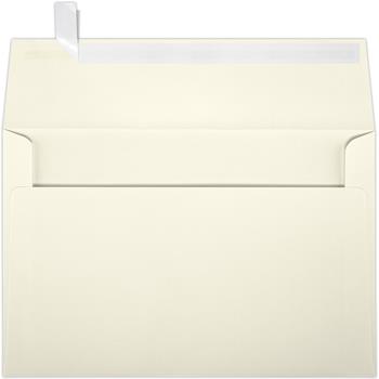 JAM Paper A9 Invitation Envelope, 5-3/4 in x 8-3/4 in, Natural Linen, Peel and Seal, 250/Pack