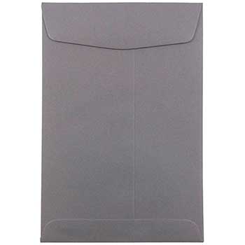 JAM Paper Open End Catalog Premium Envelopes, 6&quot; x 9&quot;, Dark Grey, 10/PK