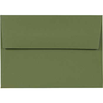 JAM Paper 4Bar A1 Premium Invitation Envelopes, 3 5/8&quot; x 5 1/8&quot;, Olive, 25/PK