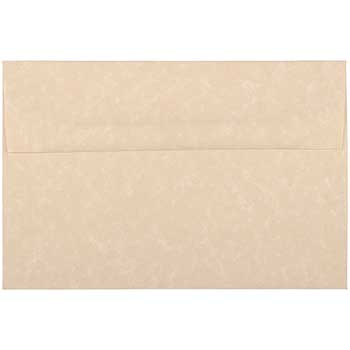 JAM Paper A8 Parchment Invitation Envelopes, 5 1/2&quot; x 8 1/8&quot;, Brown, Recycled, 50/PK