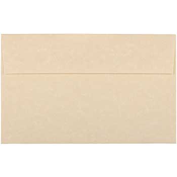 JAM Paper A10 Parchment Invitation Envelopes, 6&quot; x 9 1/2&quot;, Brown Recycled, 50/PK