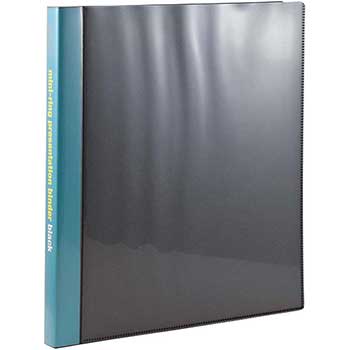 JAM Paper Spiral Ring Display Book, 8 1/2&quot; x 11&quot;, Black, 36 Pages