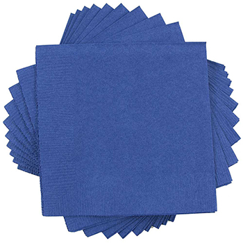 JAM Paper Beverage Napkins, 5 in x 5 in, Blue, 250/Pack