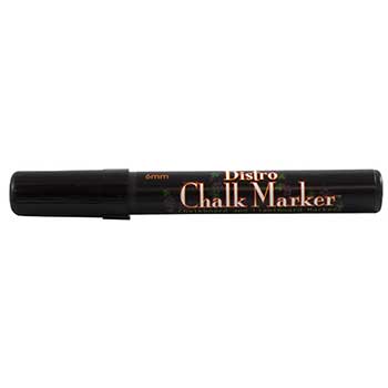 Marvy Uchida Erasable Liquid Chalk Markers, Broad Point, Black, 2/PK
