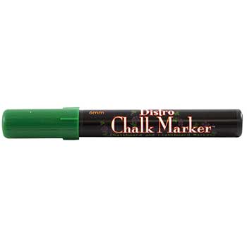 Marvy Uchida Erasable Liquid Chalk Markers, Broad Point, Green, 2/PK