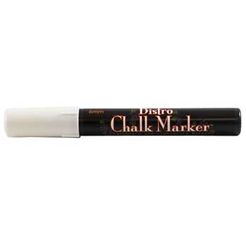 Marvy Uchida Erasable Liquid Chalk Markers, Broad Point, White, 2/PK