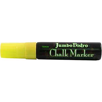 Marvy Uchida Erasable Liquid Chalk Markers, Jumbo Point, Neon Yellow, 2/PK