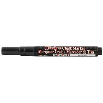Marvy Uchida Erasable Liquid Chalk Markers, Fine Point, Black, 2/PK