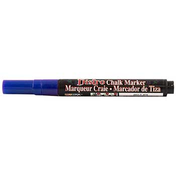 Marvy Uchida Erasable Liquid Chalk Markers, Fine Point, Blue, 2/PK