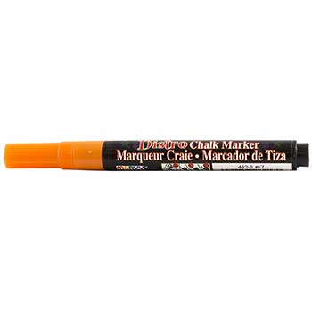 Marvy Uchida Erasable Liquid Chalk Markers, Fine Point, Orange, 2/PK