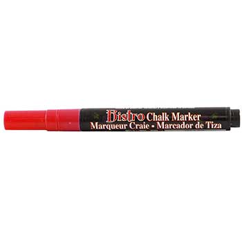 Marvy Uchida Erasable Liquid Chalk Markers, Fine Point, Red, 2/PK