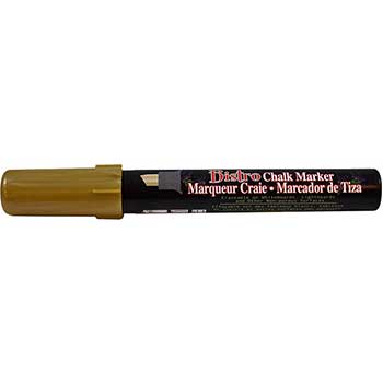 Marvy Uchida Erasable Liquid Chalk Markers, Chisel Tip, Gold Metallic, 2/PK