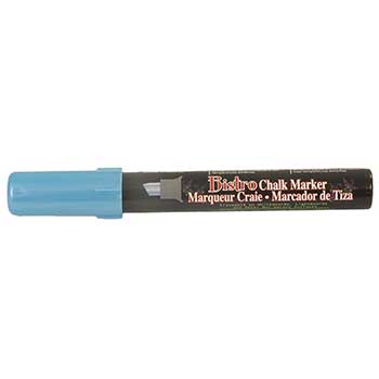 JAM Paper Chalk Markers, Chisel Tip, Light Blue Metallic