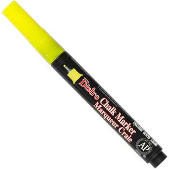 Marvy Uchida Chalk Markers, Extra Fine Point, Neon Yellow, 2/PK