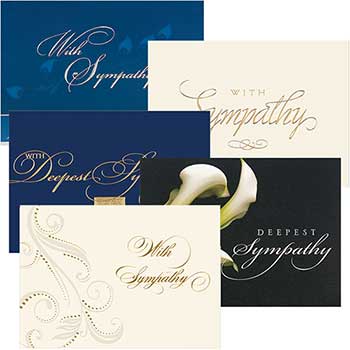 JAM Paper Sympathy Card Set, Sympathy Assortment, 25 Card Set
