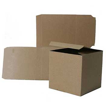 JAM Paper Open Lid Gift Box, 6&quot; x 6&quot; x 6&quot;, Kraft
