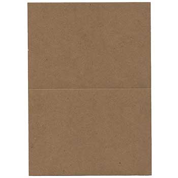 JAM Paper Blank Foldover Cards, Kraft, A7, 5&quot; x 6.63&quot;, Brown, 500 Cards/Box