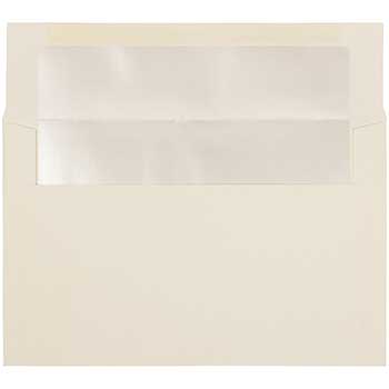 JAM Paper A9 Foil Lined Invitation Envelopes, 5 3/4&quot; x 8 3/4&quot;, Ivory with Ivory Foil, 250/BX