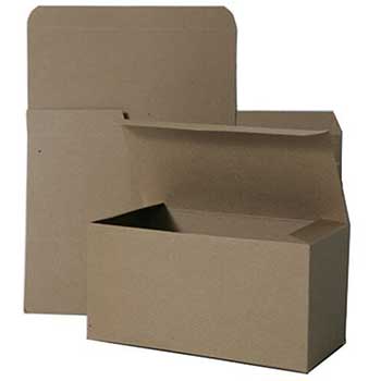 JAM Paper Gift Box with Open Lid, 12&quot; x 6&quot; x 6&quot;, Kraft
