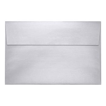 JAM Paper A9 Invitation Envelopes, 80 lb, 5-3/4 in x 8-3/4 in, Silver Metallic, 1000/Case