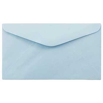 JAM Paper #6 3/4 Premium Commercial Envelopes, 3 5/8&quot; x 6 1/2&quot;, Light Blue, 50/PK