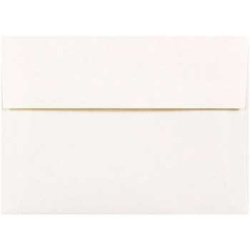 JAM Paper A6 Parchment Invitation Envelopes, 4 3/4&quot; x 6 1/2&quot;, White, Recycled, 250/BX