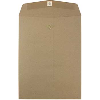 JAM Paper Premium Envelopes with Clasp Closure, 9&quot; x 12&quot;, Brown Kraft Paper Bag, 25/BX