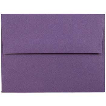 JAM Paper A2 Premium Invitation Envelopes, 4 3/8&quot; x 5 3/4&quot;, Dark Purple, 50/BX