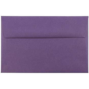 JAM Paper A8 Premium Invitation Envelopes, 5 1/2&quot; x 8 1/8&quot;, Dark Purple, 25/PK