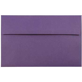 JAM Paper A9 Premium Invitation Envelopes, 5 3/4&quot; x 8 3/4&quot;, Dark Purple, 50/BX