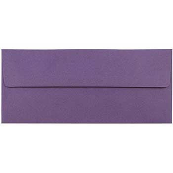 JAM Paper Business Premium Envelopes, #10, 4 1/8&quot; x 9 1/2&quot;, Dark Purple, 50/BX