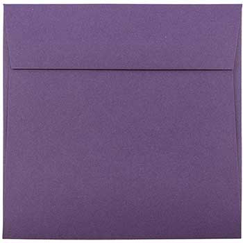JAM Paper Premium Square Invitation Envelopes, 6&quot; x 6&quot;, Dark Purple, 25/PK