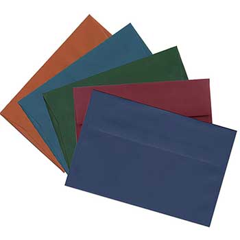 JAM Paper A9 Premium Invitation Envelopes, 5 3/4&quot; x 8 3/4&quot;, Assorted Colors, 125/PK