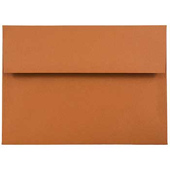 JAM Paper A7 Premium Invitation Envelopes, 5 1/4&quot; x 7 1/4&quot;, Dark Orange, 25/PK