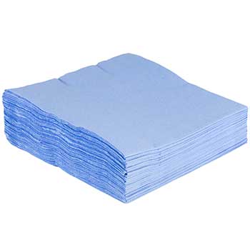 JAM Paper Lunch Napkins, 2-Ply, 6 1/2&quot; W x 6 1/2&quot; L, Pastel Blue, 50 Napkins/Pack